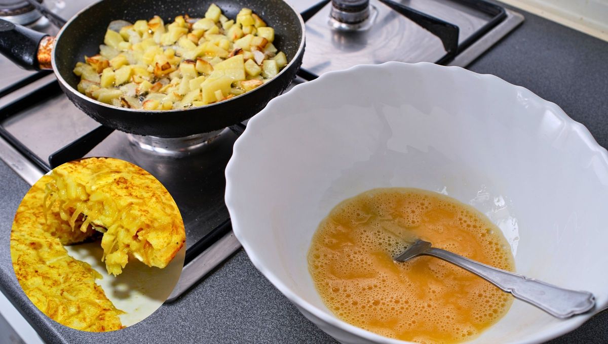 Antes de cocinar la tortilla de papas, acuérdate de ponerle bicarbonato parao obtener beneficios Antes de cocinar la tortilla de papas, acuérdate de ponerle bicarbonato parao obtener beneficios