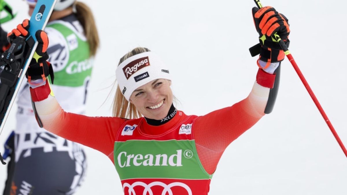 Lara Gut-Behrami se consagró en la competencia de esquí.
