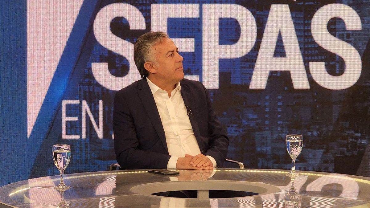 Alfredo Cornejo no dejò pasar la oportunidad para volver a criticar al Frente de Todos.