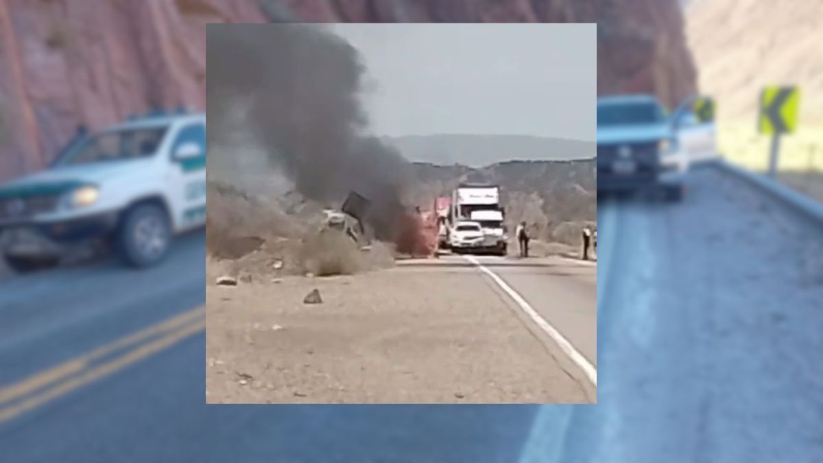 El incendio del auto afect&oacute; el tr&aacute;nsito en la ruta 7.