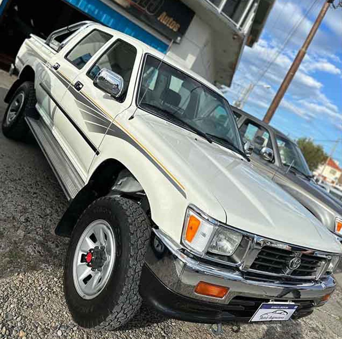 Una de las camionetas Toyota Hilux que estuvieron guardadas durante 23 años y están 0km. Una de las camionetas Toyota Hilux que estuvieron guardadas durante 23 años y están 0km.