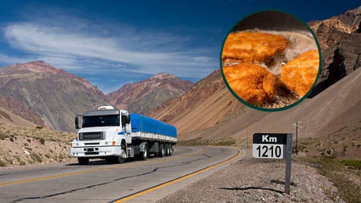 Video viral: un camionero es furor en redes sociales por cruzar la Cordillera de los Andes mientras cocinaba milanesas