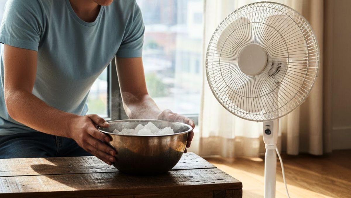 Colocar un recipiente con hielo y sal frente al ventilador: por qué recomiendan hacerlo y para qué sirve