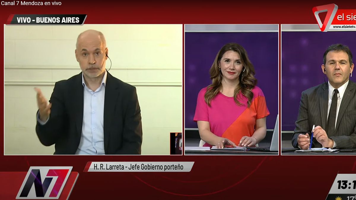 Horacio Rodríguez Larreta dialogó este martes con los conductores del noticiero de Canal 7, Noelia Nieto y Sergio Suárez y adelantó cómo delinea su plan de gobierno.