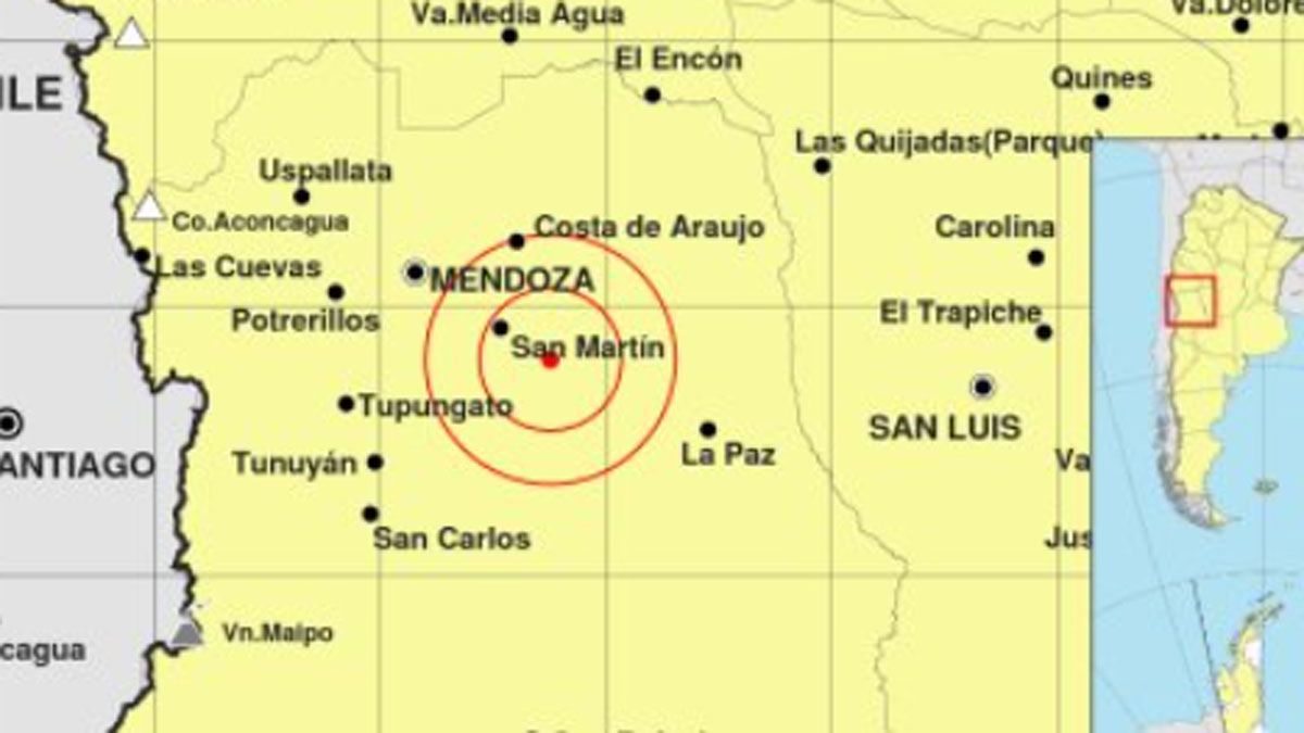 Temblor en Mendoza: fuerte sacudón despertó a los mendocinos