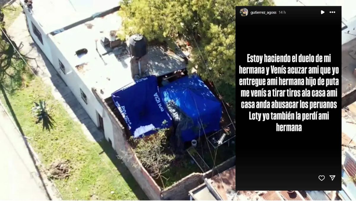 Mensaje publicado por Agostina Gutiérrez en sus historias de Instagram. Mensaje publicado por Agostina Gutiérrez en sus historias de Instagram. 