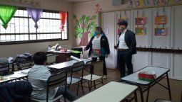 El director general de escuelas, José Thomas, recorrió varios establecimientos en Malargüe.
