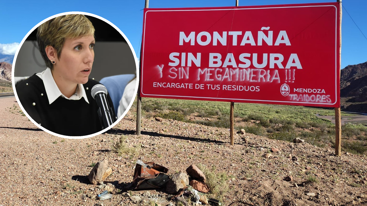 Jimena Latorre escrachó en las redes a antimineros que vandalizaron un cartel en alta montaña