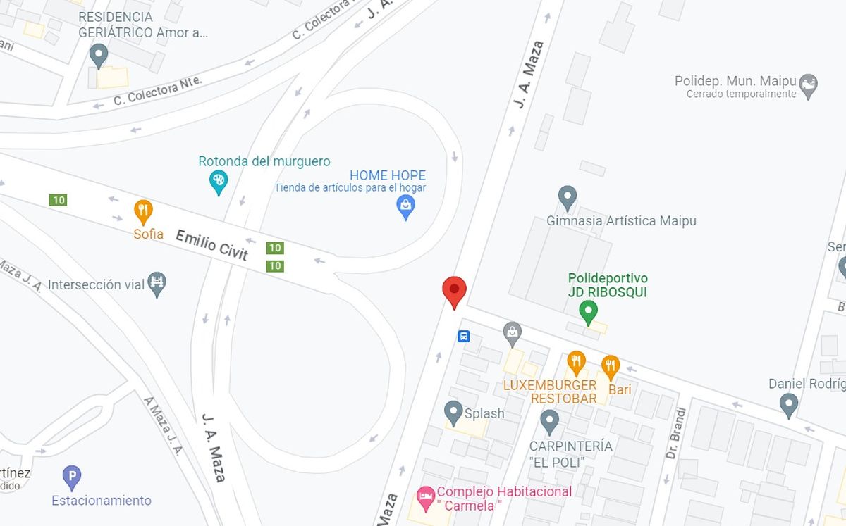 La zona del hecho (Google Maps). La zona del hecho (Google Maps).