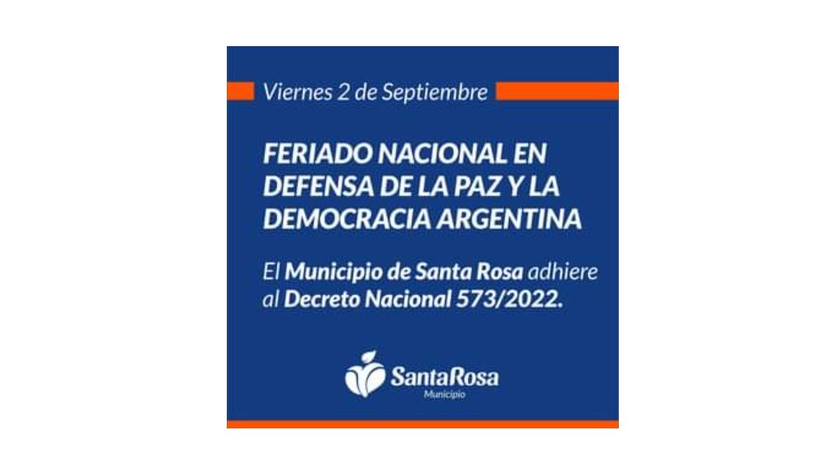 El comunicado oficial de la comuna santarrosina.