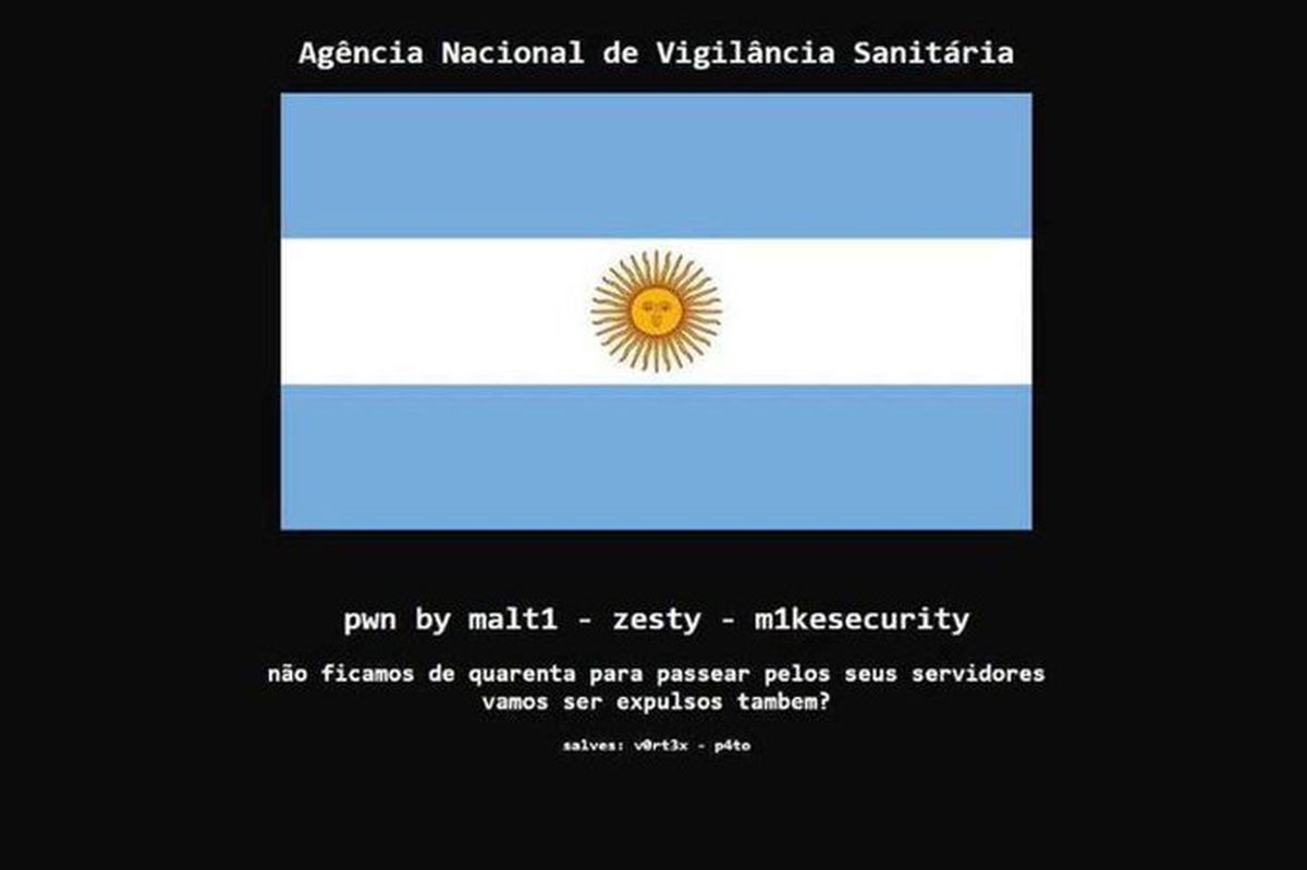 La imagen que mostró el sitio oficial de Anvisa.