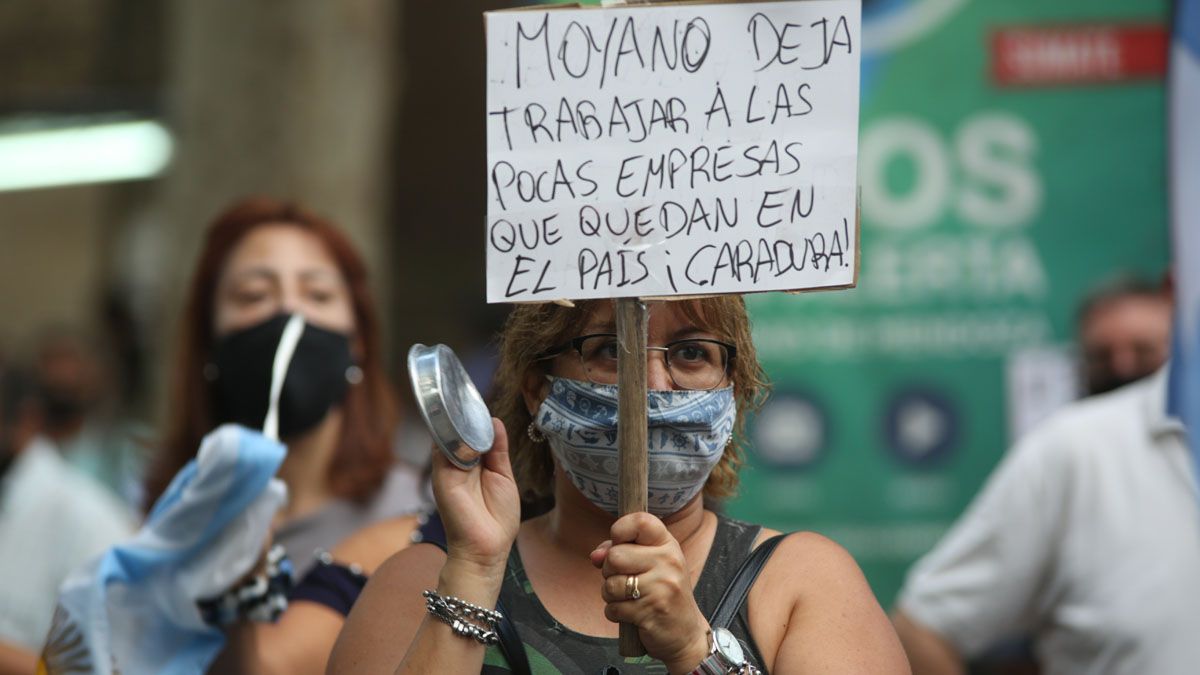 En Mendoza también hubo manifestación contra el Gobierno nacional