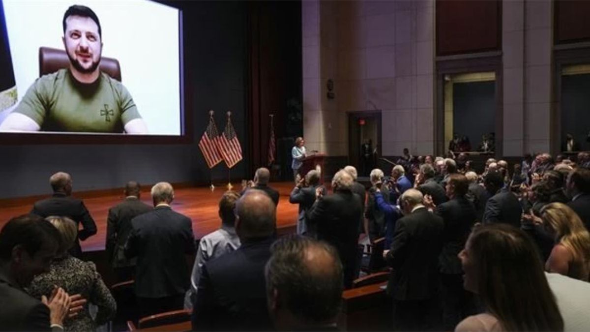Guerra Rusia - Ucrania: Volodimir Zelenski ante legisladores estadounidenses.