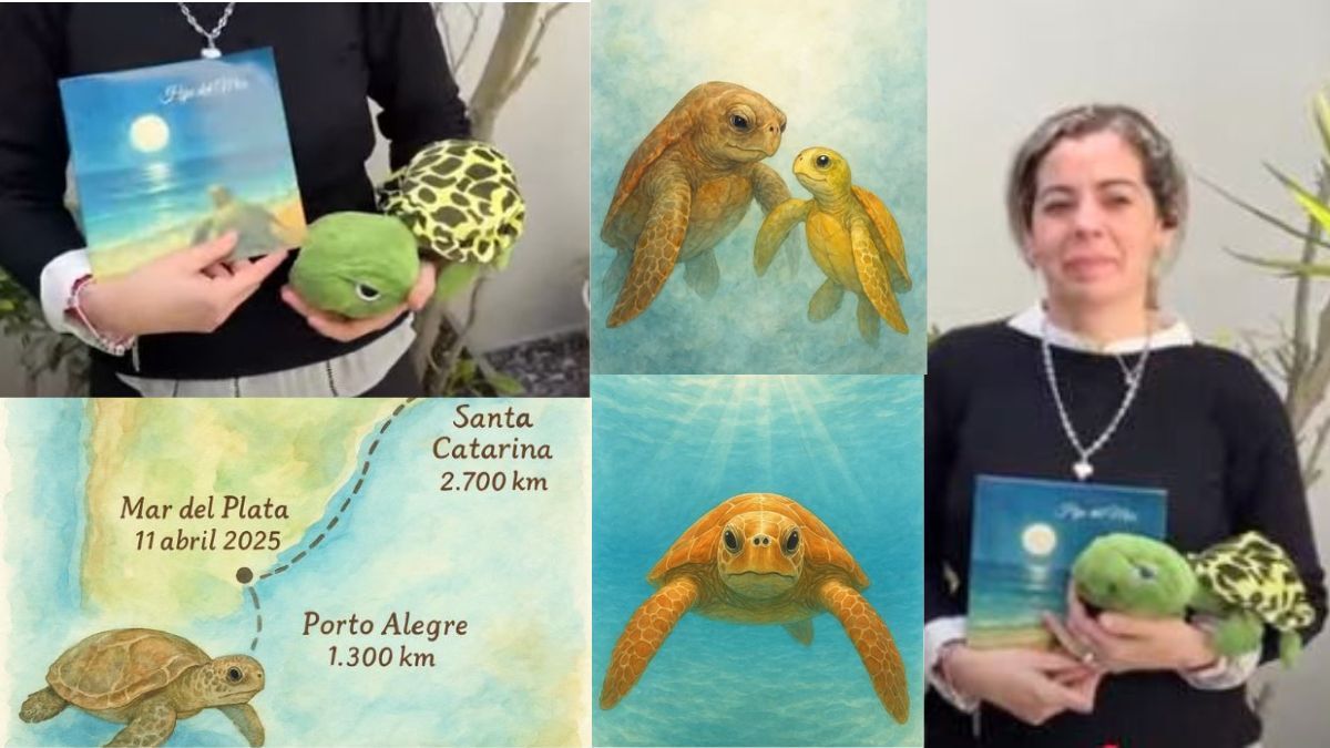 La escritoria marplatense Julieta Faveri, quien convirtió la historia del tortugo Jorge en un libro para niños.&nbsp;
