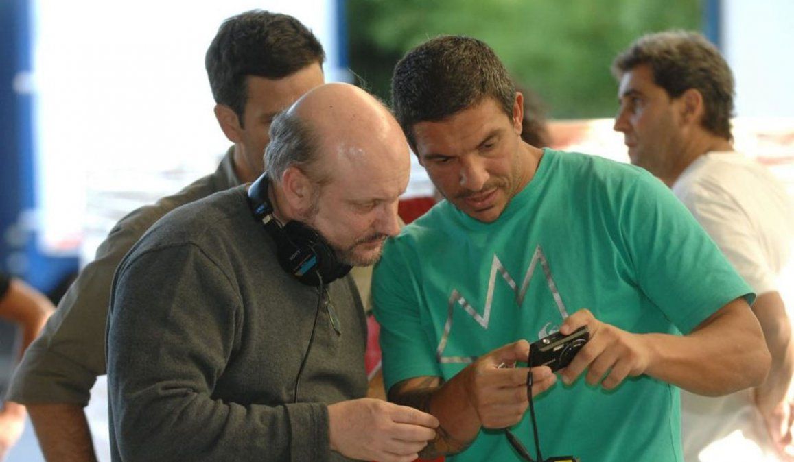 El productor de exteriores Marcelo Corazza junto a Juan José Campanella.