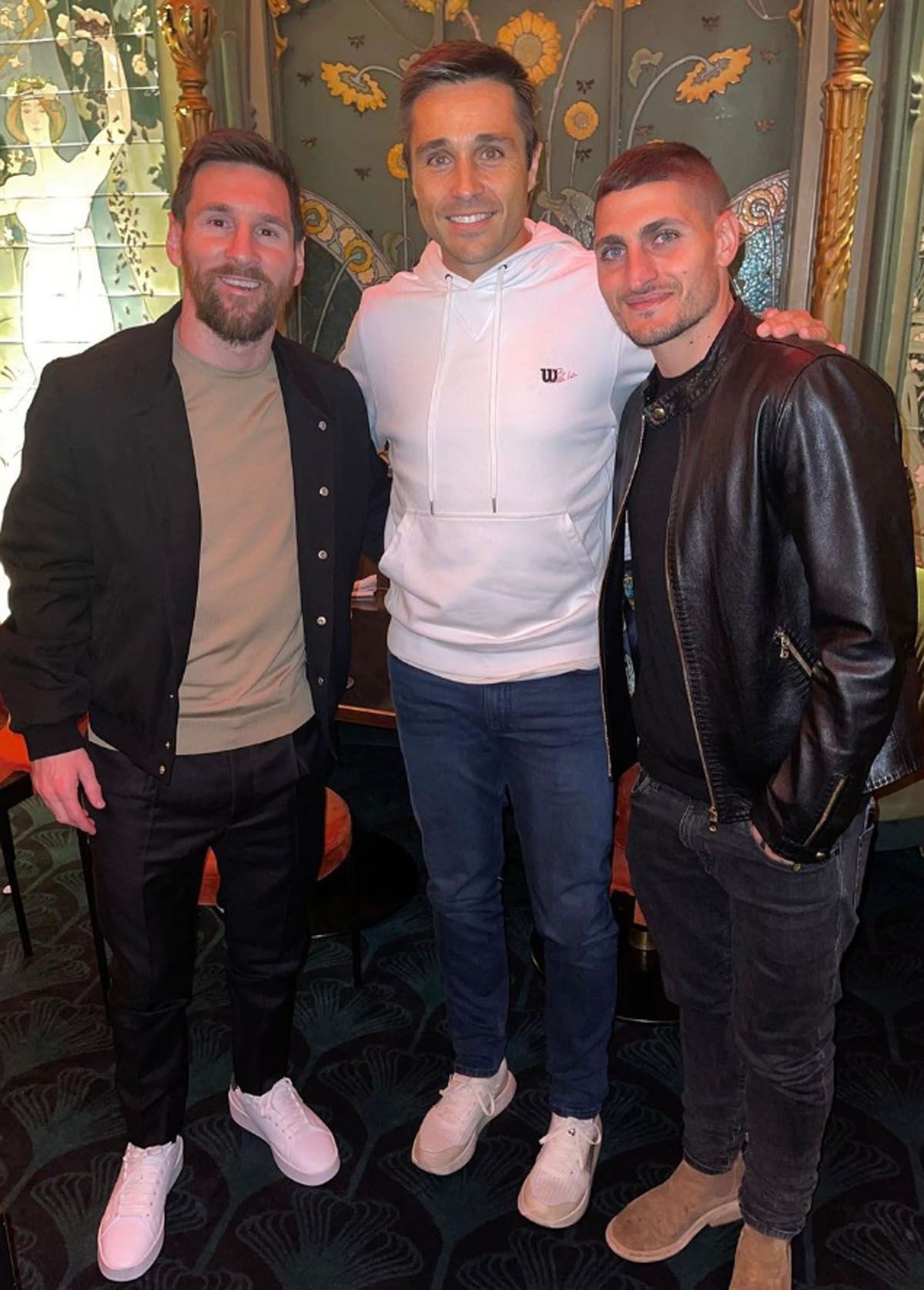 Lionel Messi, Fernando Belasteguín y Marco Verratti cenaron juntos en París