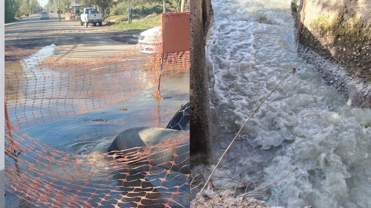Algunas de las imágenes que tomaron los vecinos de Los Corralitos durante las inundaciones de agua cloacal sobre las calles. Algunas de las imágenes que tomaron los vecinos de Los Corralitos durante las inundaciones de agua cloacal sobre las calles.