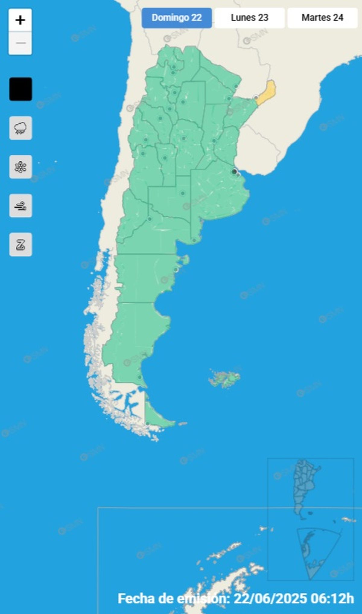 Solo Misiones se encuentra en alerta por tormentas Solo Misiones se encuentra en alerta por tormentas