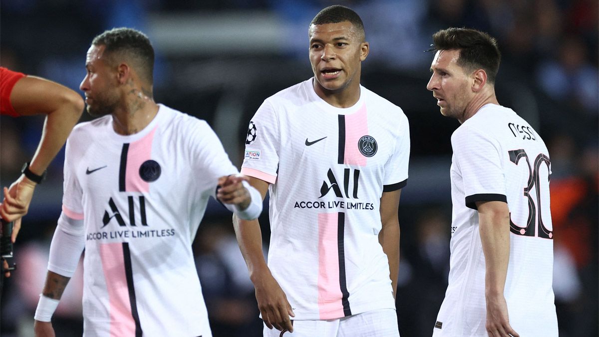 Con Messi, Neymar y Mbappé, el PSG igualó 1-1 con el Brujas