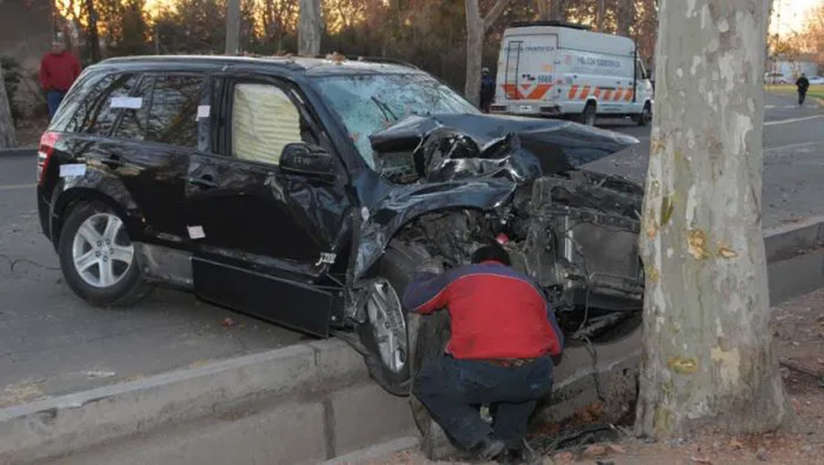 El vehículo donde Derpich fue hallado muerto.