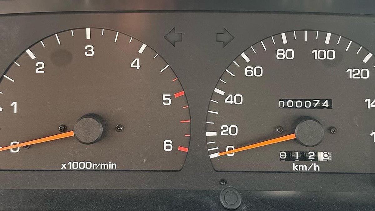 El elocuente cuentakilómetros de una de las camionetas Toyota Hilux. El elocuente cuentakilómetros de una de las camionetas Toyota Hilux.