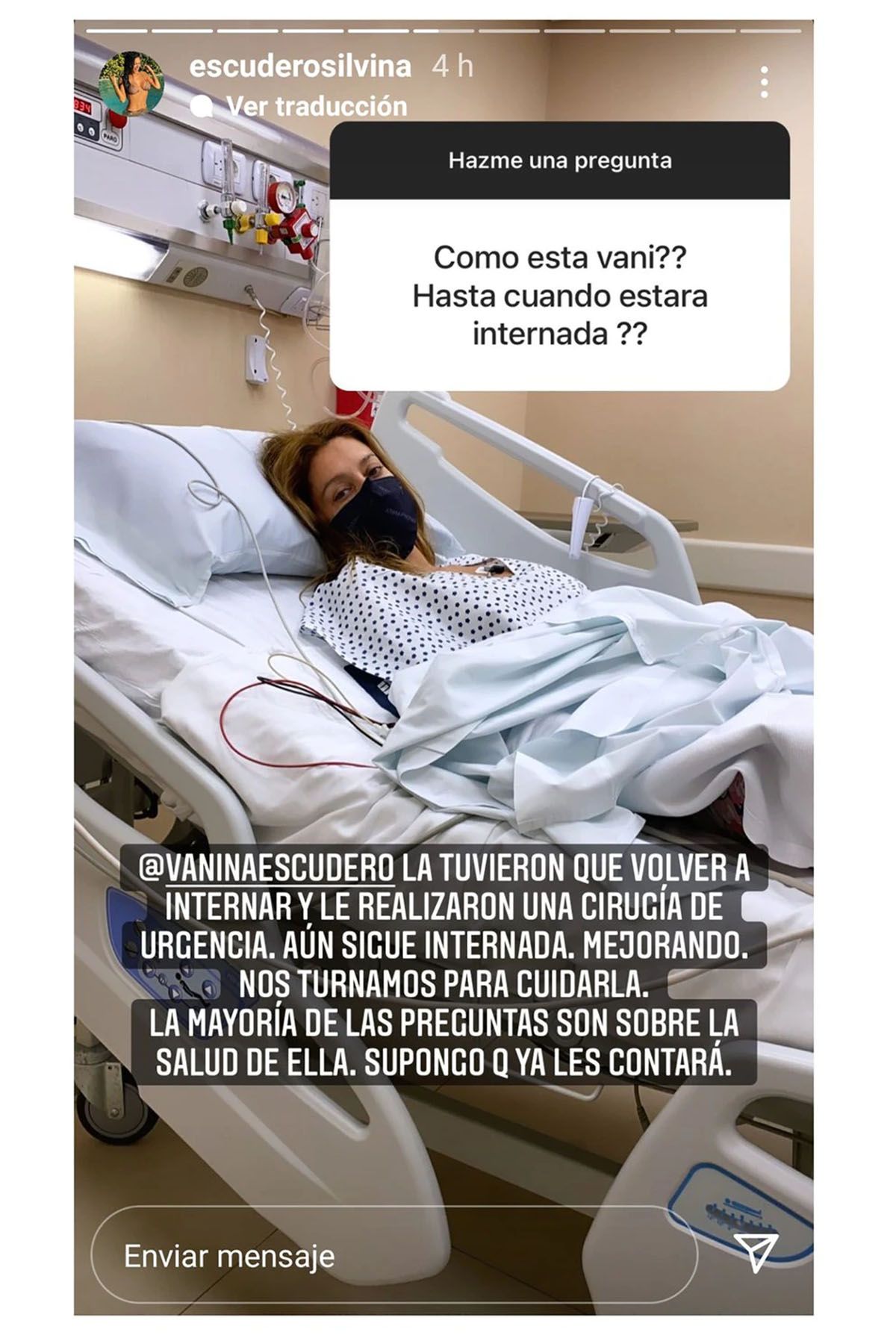 Silvina Escudero revel&oacute; que su hermana Vanina Escudero volvi&oacute; a ser internada