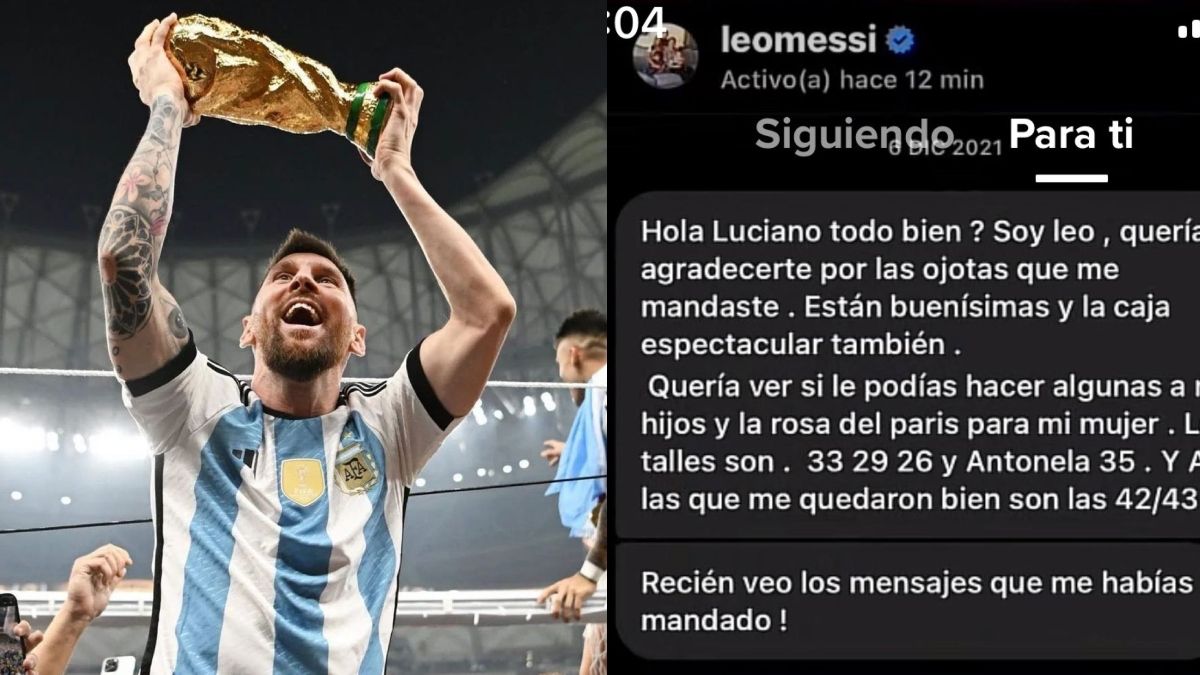 Hola, soy Leo: el inesperado mensaje de Lionel Messi a un argentino por  unas ojotas