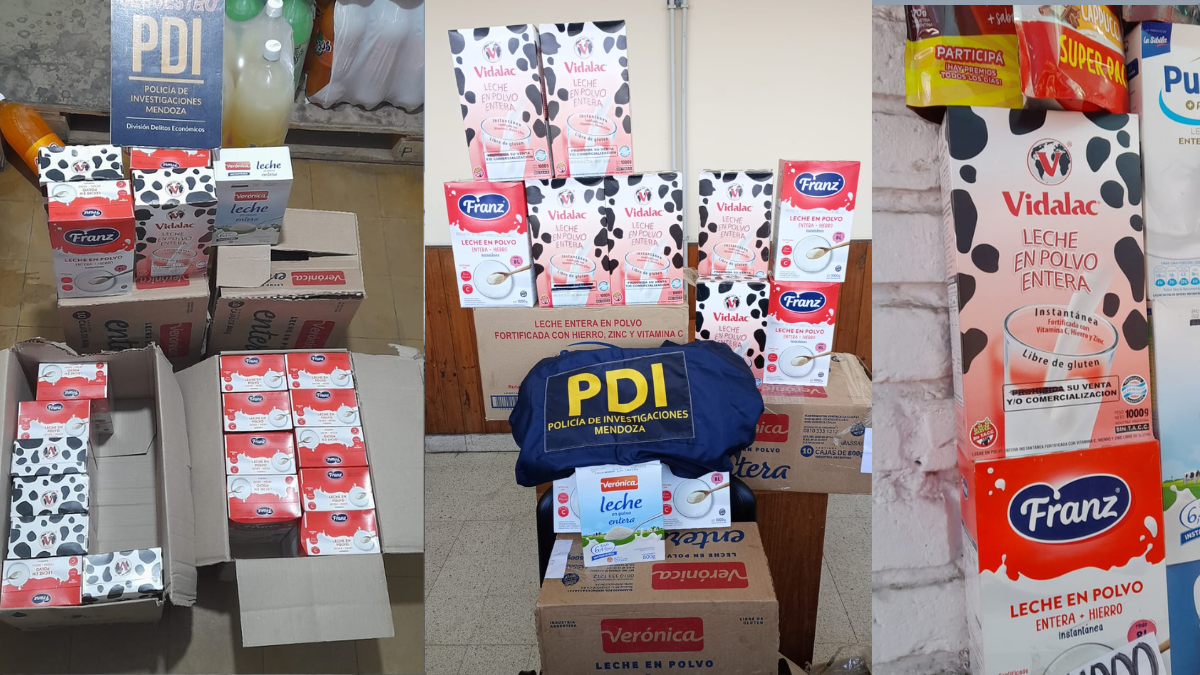 La Policía inspeccionó el lugar y los efectivos encontraron varias cajas de leche cuya venta está prohibida. La Policía inspeccionó el lugar y los efectivos encontraron varias cajas de leche cuya venta está prohibida.