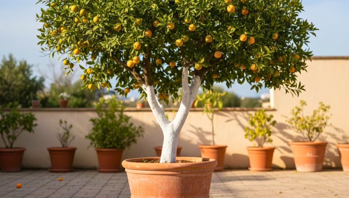 La pintura blanca en la base de los árboles no es un adorno, como muchos creen, sino una especie de "escudo" para la corteza. La pintura blanca en la base de los árboles no es un adorno, como muchos creen, sino una especie de "escudo" para la corteza.