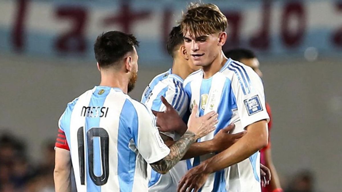 Nico y Messi en la goleada a Bolivia.