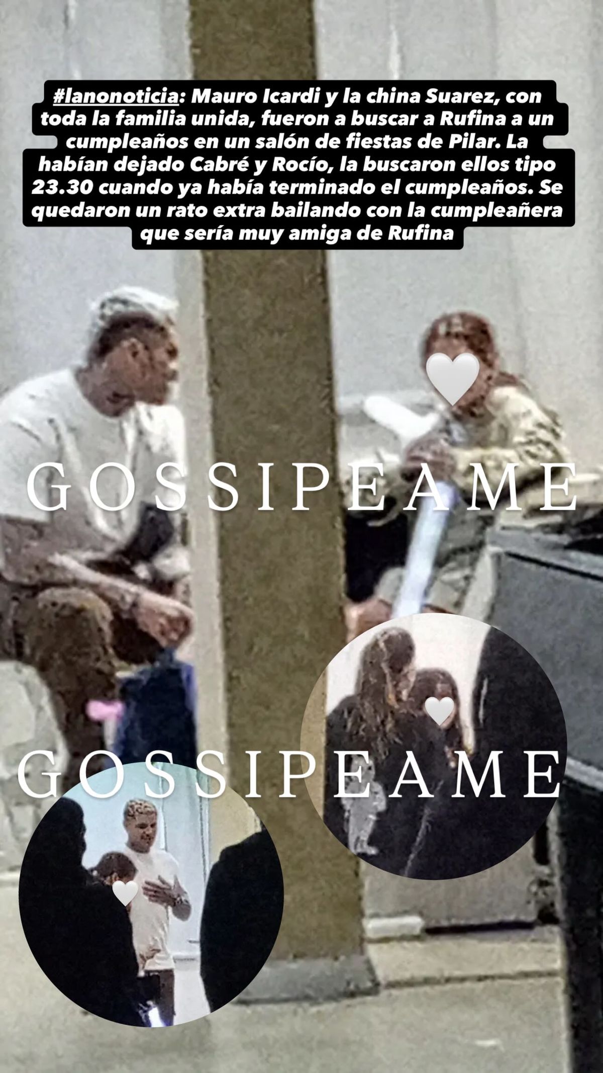 Mauro Icardi y la China Su&aacute;rez en un cumplea&ntilde;os con su familia ensamblada.