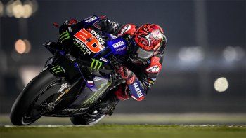 Quartararo festejó el Gran Premio de Doha, en Qatar