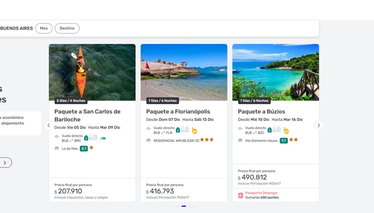 Paquetes económicos en Despegar Paquetes económicos en Despegar
