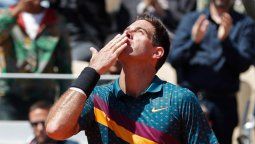 Del Potro dejó hasta la última gota de sudor para avanzar en Roland Garros