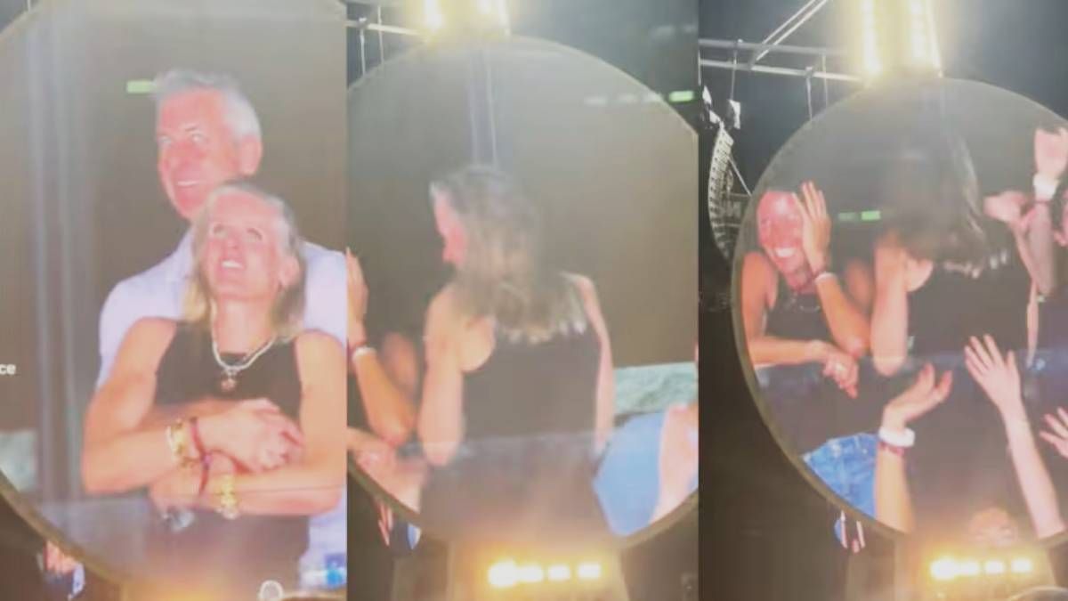 Una pareja de amantes estaban de trampa en un show de Coldplay y fueron escrachados por el cantante, Chris Martin. Una pareja de amantes estaban de trampa en un show de Coldplay y fueron escrachados por el cantante, Chris Martin.