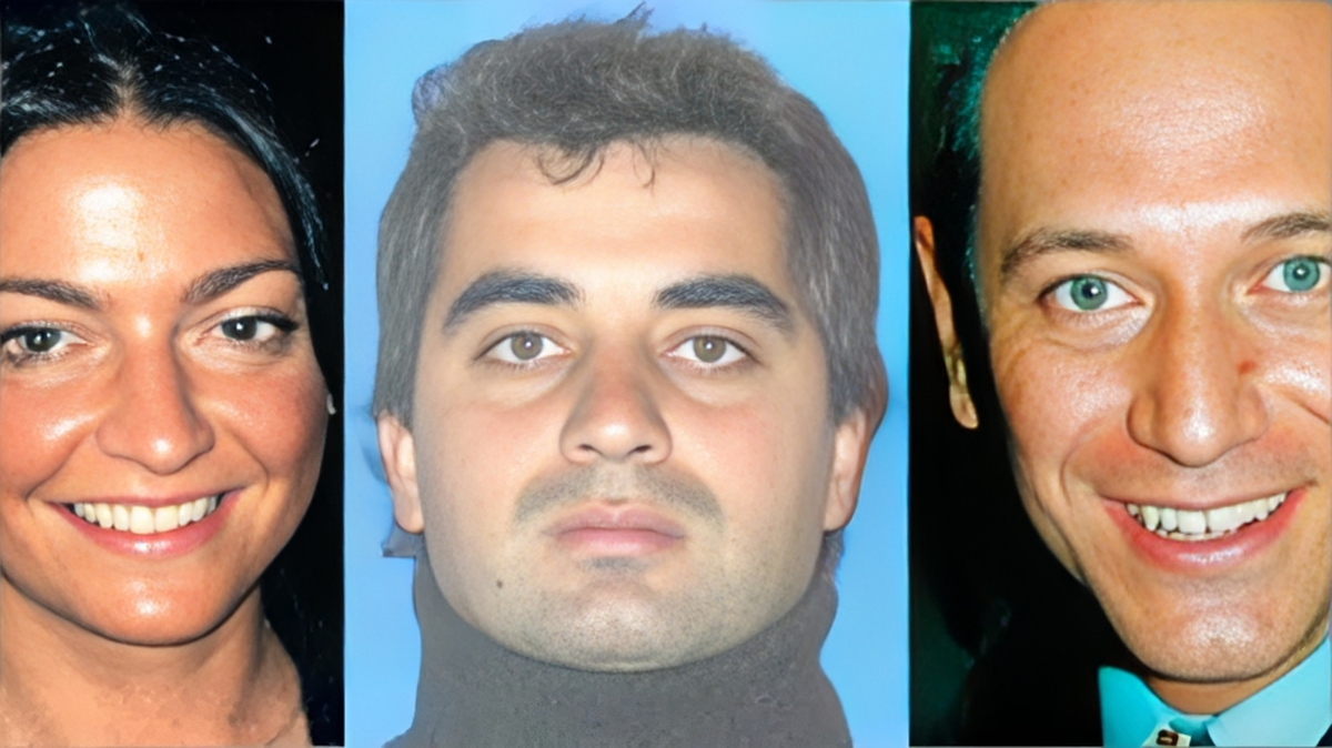 Suarez (centro) y las víctimas Analía Estrella Libedinsky y Flavio Piottante. Suarez (centro) y las víctimas Analía Estrella Libedinsky y Flavio Piottante.