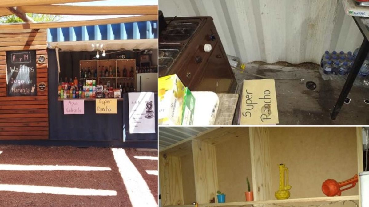 Así quedó el pequeño emprendimiento turístico que sufrió otro caso de inseguridad en Mendoza, en este caso en el paseo gastronómico de el Manzano Histórico, y fue saqueado este fin de semana.