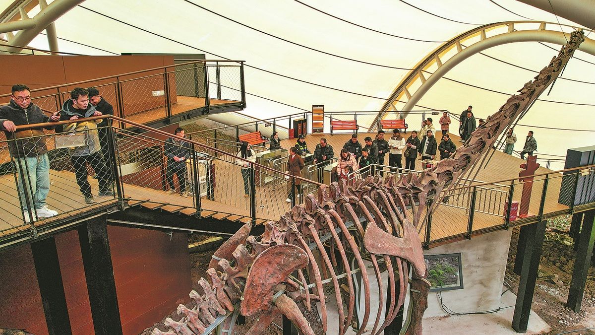 El Geoparque Mundial de Yunyang de la UNESCO, en Chongqing, es conocido por sus importantes fósiles de dinosaurios. PARA USO DE CHINA DAILY