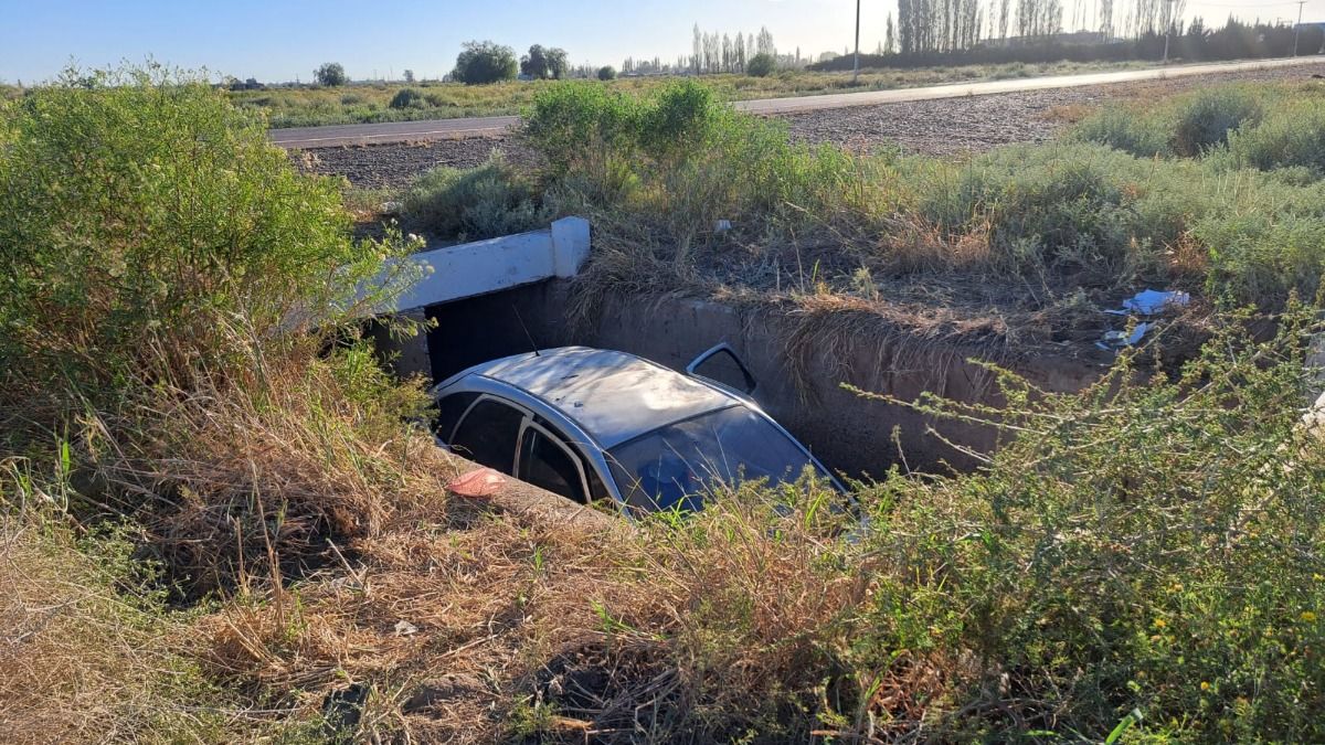 Así quedó el auto tras el accidente en San Martín.&nbsp;