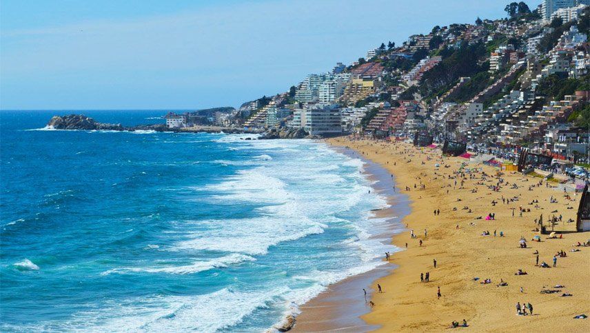 Las playas de Viña del Mar son de las más codiciadas por las familias mendocinas.