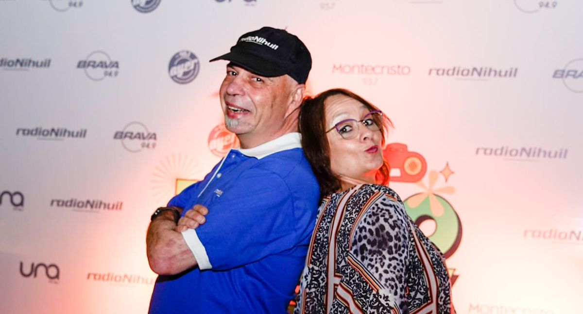 Siempre divertidos: Patricia Amico y Cristian Gambetta.