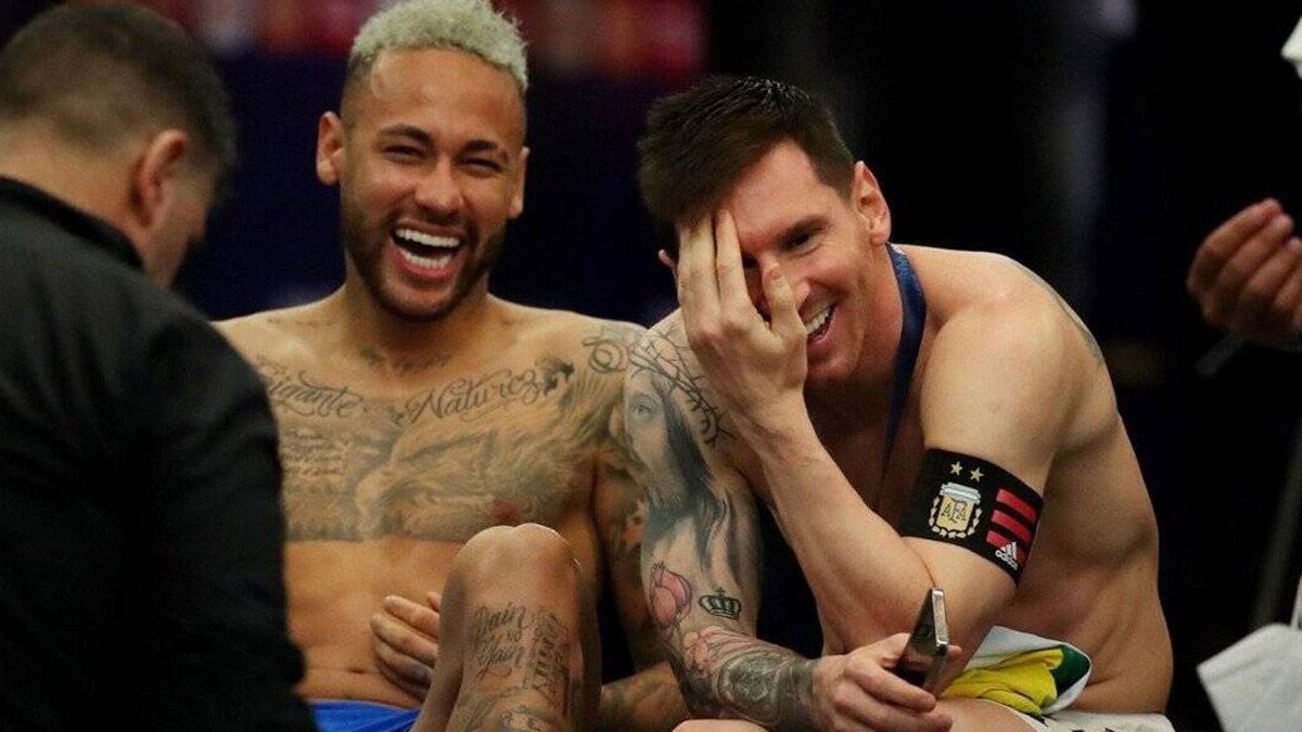 Neymar le dio la bienvenida a su amigo Messi