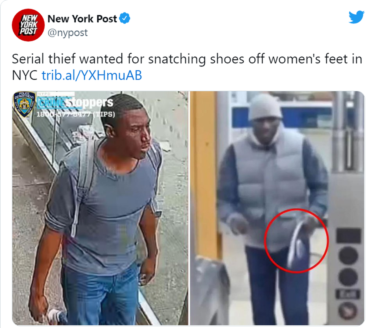 Cenicientas a la fuerza. Un extraño delincuente le roba a la mujeres un sólo zapato.