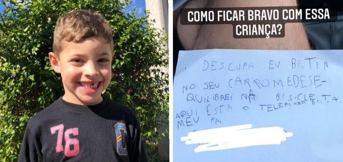 Benicio, de 7 años, fue el niño que conmovió con su mensaje.