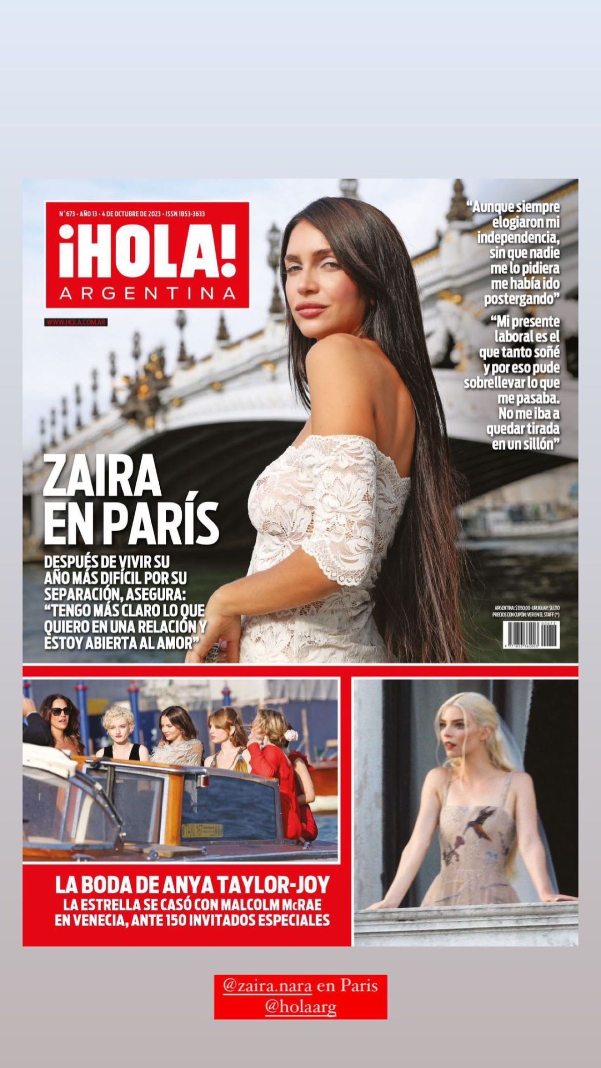Las ultra transparencias de Zaira Nara paralizan París y son tapa de revista. Las ultra transparencias de Zaira Nara paralizan París y son tapa de revista.