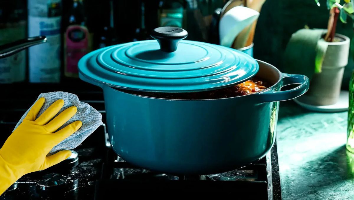 Las ollas esmaltadas NO deben lavarse con esponjas de acero. Las ollas esmaltadas NO deben lavarse con esponjas de acero.