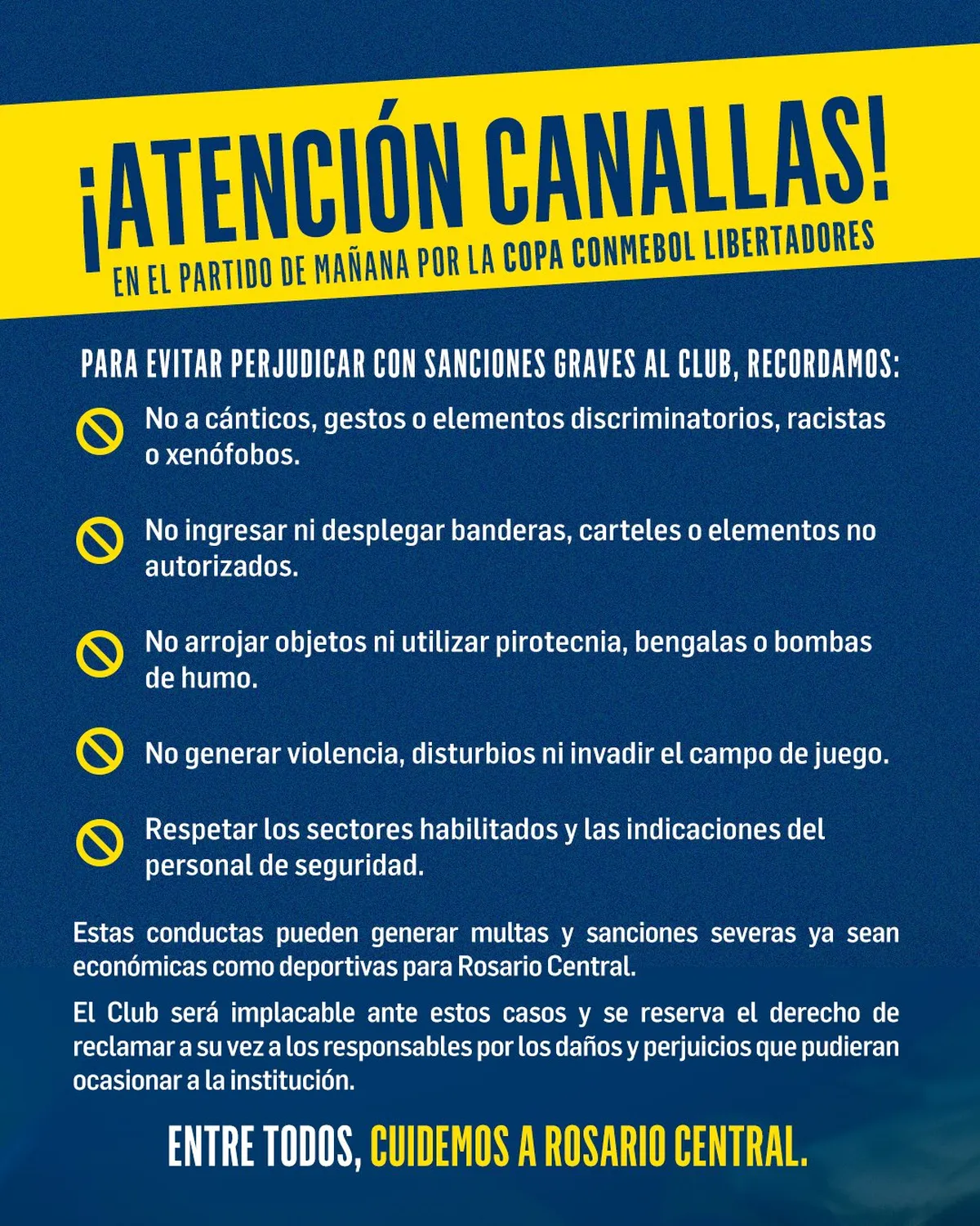 Rosario Central no quiere problemas en su visita a Brasil.