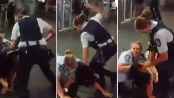 Mirá la brutal golpiza policial a una modelo en Australia