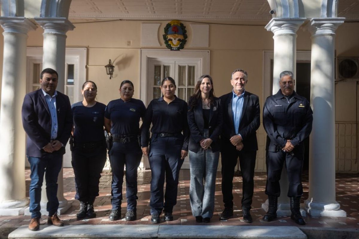 Lo Presti, Rus y miembros de la Policía. Lo Presti, Rus y miembros de la Policía.