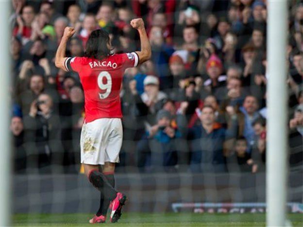 Falcao le dio una alegría al United